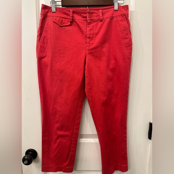 Lauren Ralph Lauren Red Chinos sz 8 - Picture 1 of 4